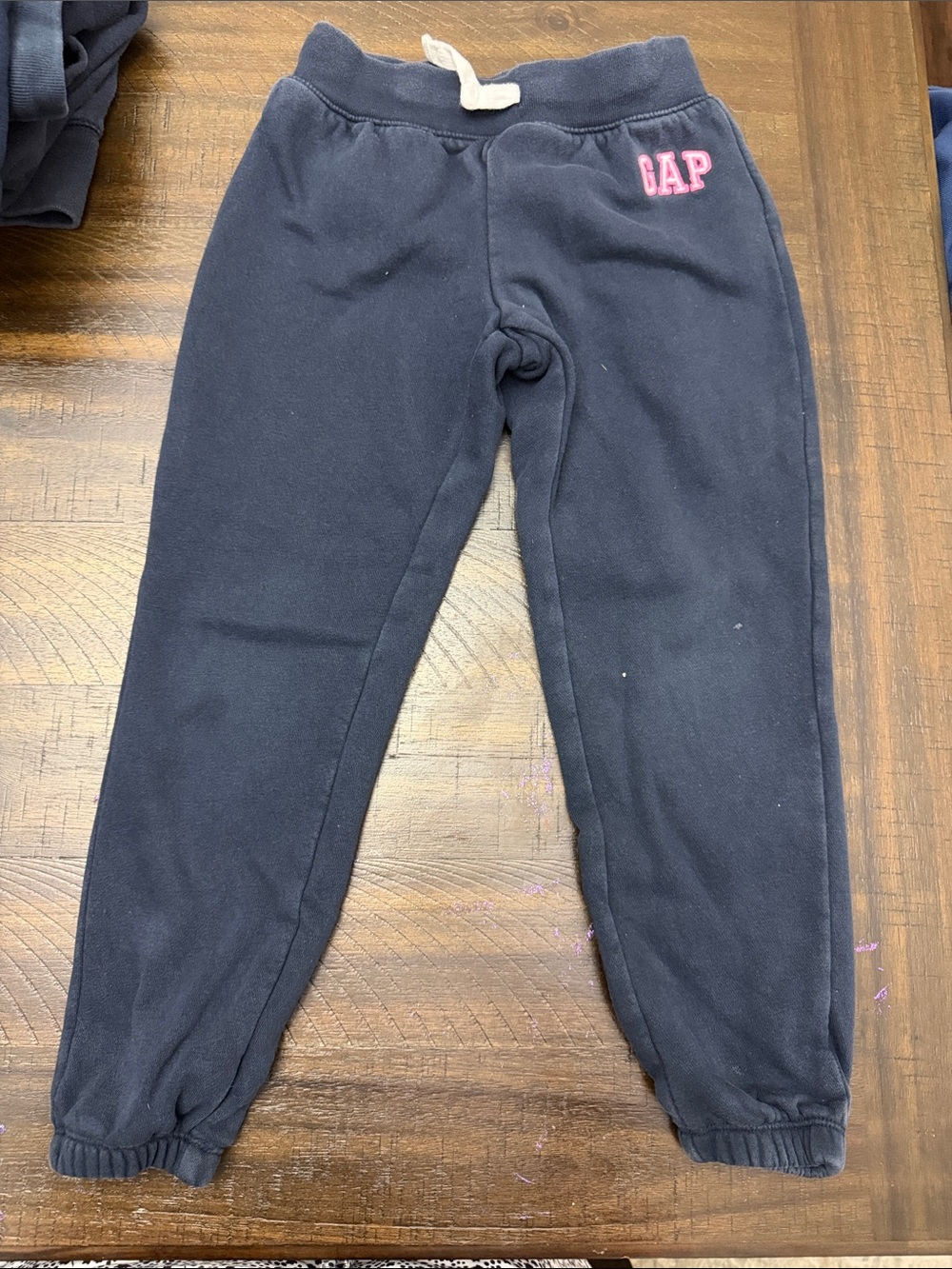 GAP Navy Sweat Joggers with Pink Logo